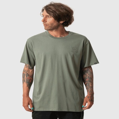 Polera Stoked Whale Hombre Verde